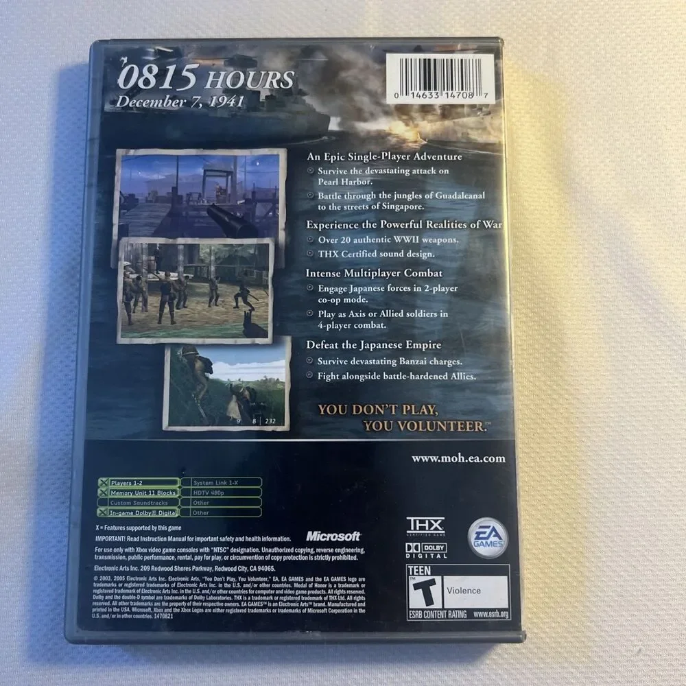 Medal of Honor: Frontline Platinum‎ Hits /Microsoft Xbox / CIB / Clean / Read